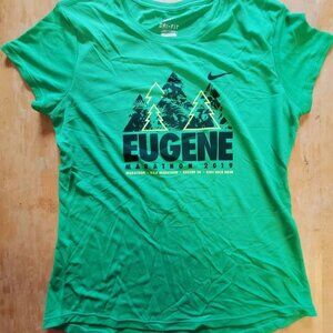 Eugene Marathon 2019 Nike Dri-Fit Womens Size M Medium Shirt T-Shirt Run Oregon